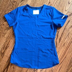 Women's Royal Blue Skechers Scrub Top